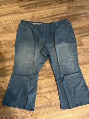 Denim 24/7 Dark Blue Elastic Waist Chino Pants